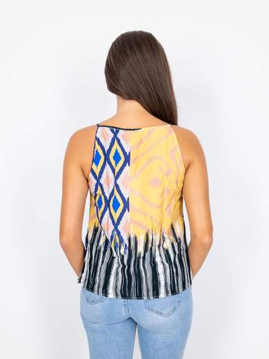 RINASCIMENTO Canotta Donna T-shirt Spalline Sottili Fantasia Etnica