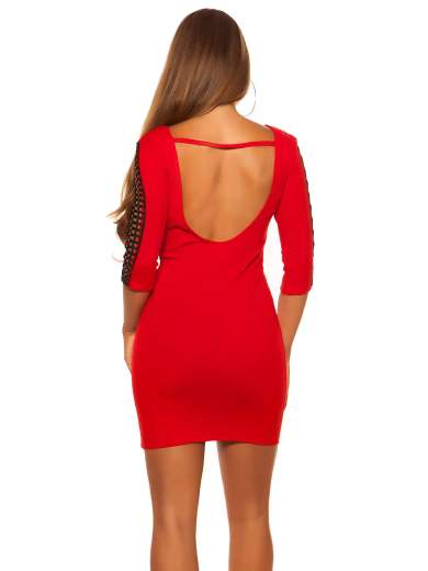 Abito Tubino Sexy Donna con Dettagli in Rete – Codice 0000K2534