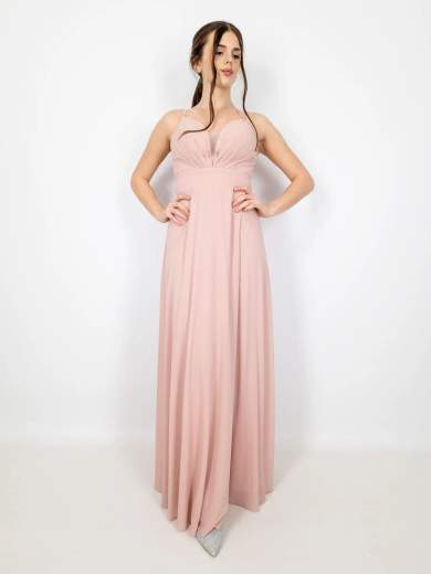 STRABELLO CERIMONIA Abito da Cerimonia Lungo Elegante con Schiena Scoperta A29699-4336-MIRIAM