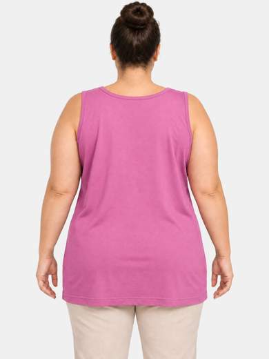 Canottiera Donna Maxi Curvy 100% Cotone Spalline Larghe Stampe CE2126