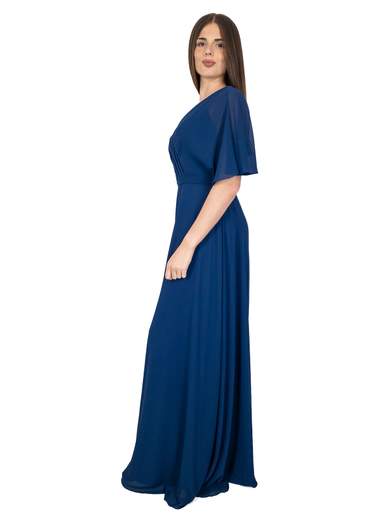 Bianca Brandi Abito Lungo Cerimonia Elegante Stile Impero con Stola 28847