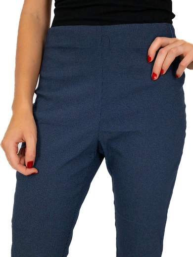 Pantalone donna slim capri vita alta con spacchetti | Made in Italy