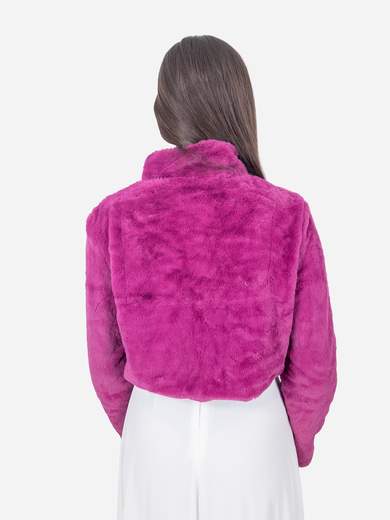 STRABELLO CERIMONIA Pellicciotto corto sintetico elegante donna slim fit con spilla decorativa A99130-1000