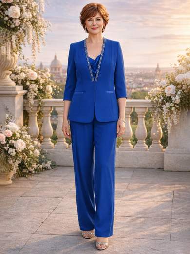 Sologioie Tailleur tre pezzi da cerimonia con pantalone, giacca e top ssv990