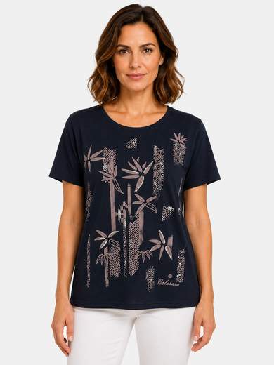 PERLARARA Women's Cotton Short Sleeve T-Shirt E106