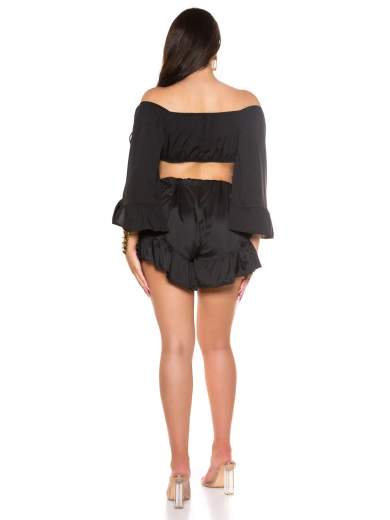 KOUCLA Completo Coordinato Top e Shorts con Volant 0000SET62108