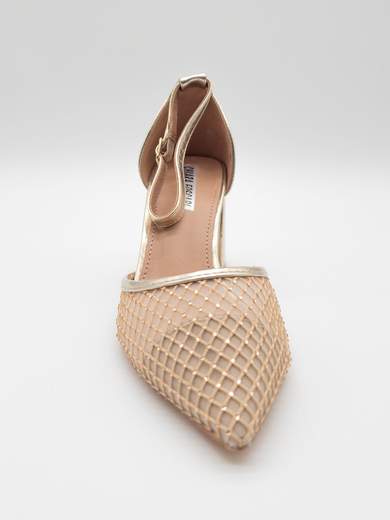 Décolleté da cerimonia oro tacco 7 cm