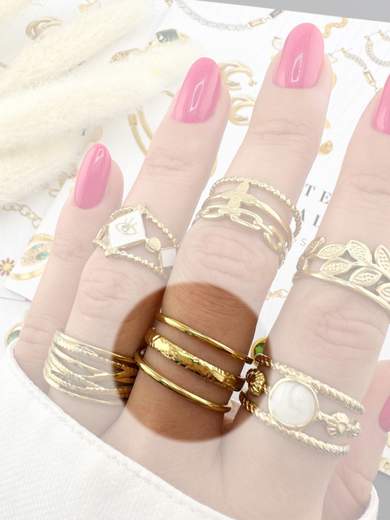 Adjustable Gold Stainless Steel Ring – Strabello Bijoux