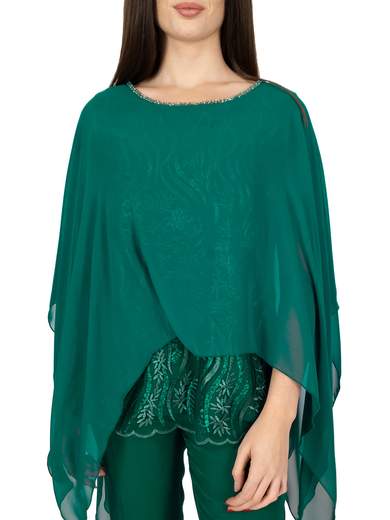 Completo cerimonia curvy elegante con casacca e pantalone R-800