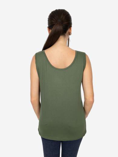 Canotta Donna Curvy Oversize a Spalla Larga in Viscosa Elasticizzata