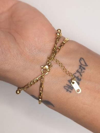 Strabello Bijoux Bracciale Cuori Placcato Oro 87782-0