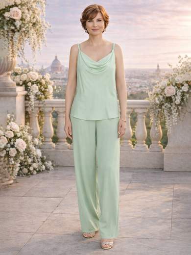 Tailleur tre pezzi da cerimonia con giacca, top e pantalone ssv990