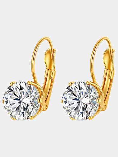 Strabello Bijoux Orecchini Intensity con zirconi e PVD oro 18K | 87402-0