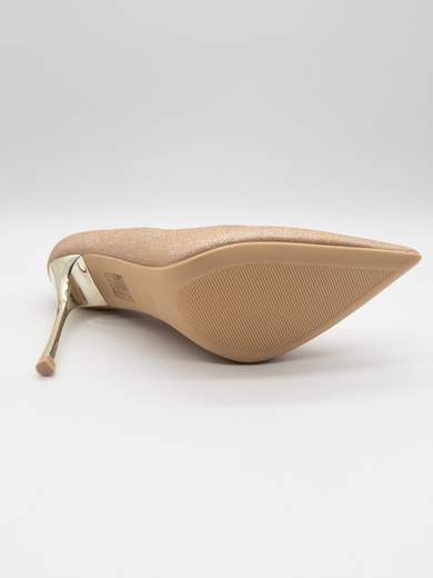 Gold ceremony pumps with 11 cm high heel