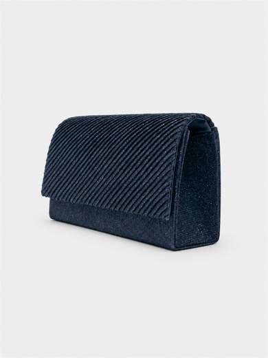 Blue Glitter Evening Clutch with Chain Strap XX3480-BLU