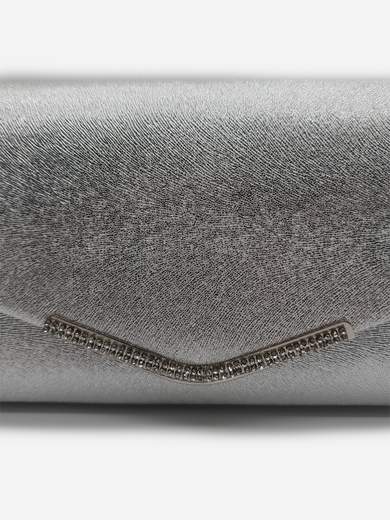 Pochette Argento da Cerimonia Elegante con Strass e Tracolla