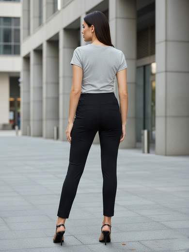 PERLA Pantaloni Donna Estivi Elasticizzati Slim Fit con Elastico in Vita Made in Italy ILARIA-EST