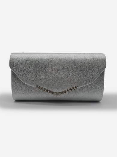 Pochette Argento da Cerimonia Elegante con Strass e Tracolla