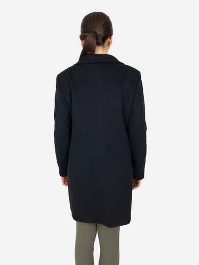 Cappotto monopetto donna nero elegante Made in Italy