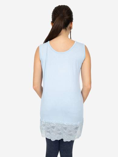 Canotta Lunga Curvy con Pizzo per Donna – Morbida e Comoda