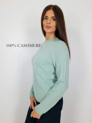 Intreccio Maglia Girocollo In Puro Cashmere Donna Elegante E Casual
