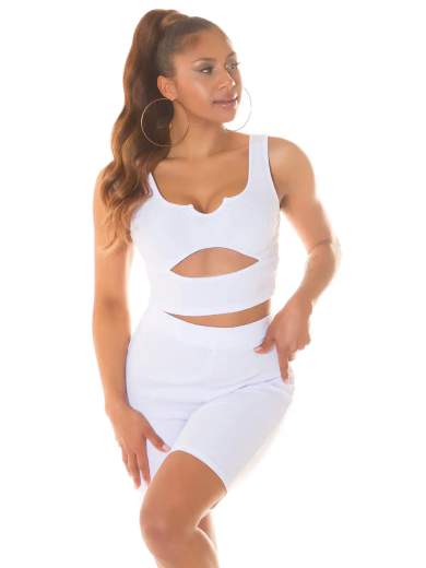 KOUCLA Completo Sportivo Sexy con Taglio Frontale 0000SET6166