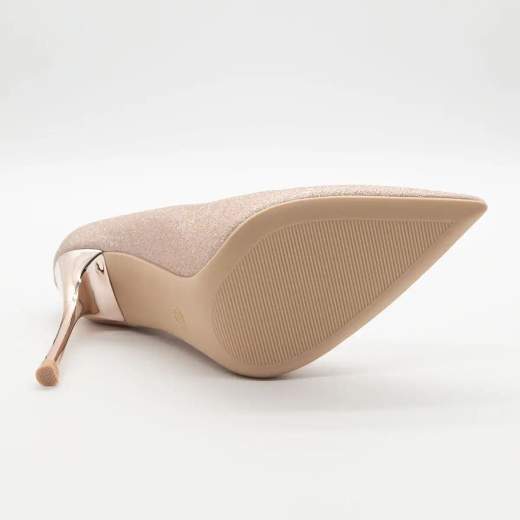 Décolleté rosa glitter con tacco 11 cm – Eleganza romantica per ogni occasione