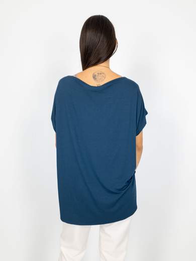 BLUE JOINT T-shirt Donna In Viscosa Basic Oversize Mezze Maniche