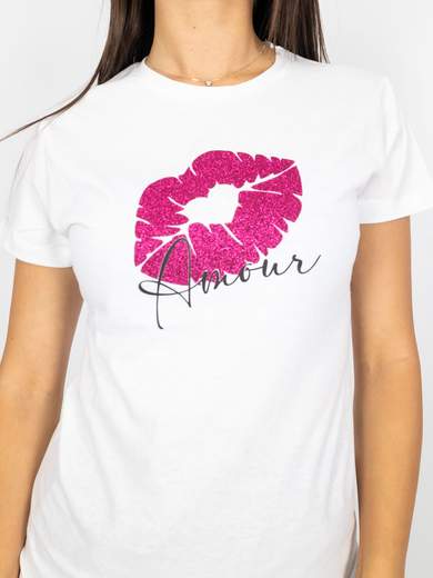 BLUE JOINT T-shirt Maniche Corte Donna In Cotone Con Scritte E Stampe 24038