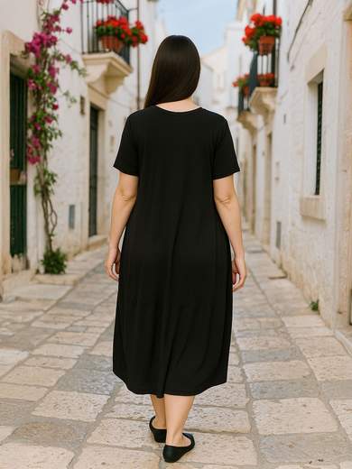 Curvy Girl Abito curvy donna in viscosa elasticizzata – Taglia unica 46-52 32853