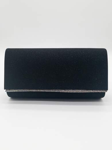 Pochette Elegante Nera Glitterata con Chiusura Magnetica