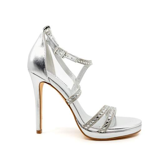 CHIARA FOSCARI Sandali Argento Cerimonia Donna Eleganti A Gioiello Con Tacco
