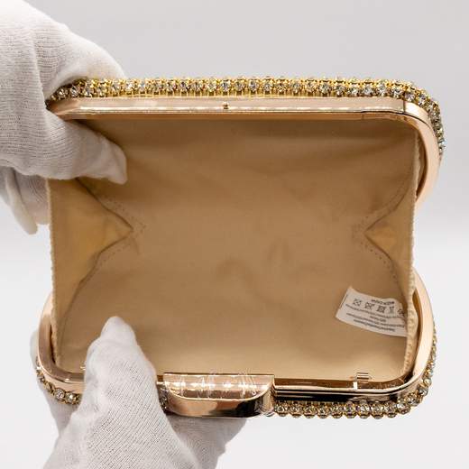 Pochette da Cerimonia Oro con Strass
