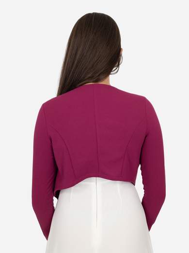 Elegant short crepe bolero with long sleeves