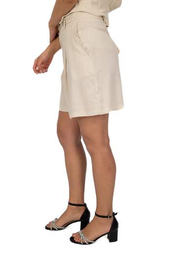 Pantaloncini Donna Shorts Corti In Lino E Viscosa Morbidi