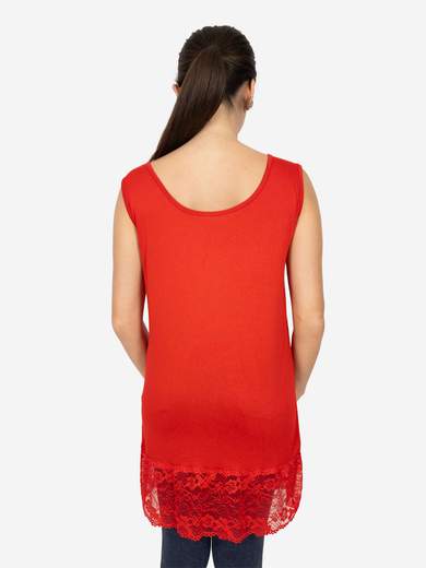 Canotta Lunga Curvy con Pizzo per Donna – Morbida e Comoda