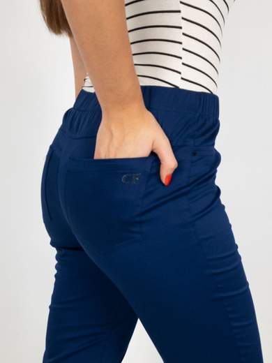 Pantaloni Estivi Donna A Vita Alta Con Elastico In Cotone