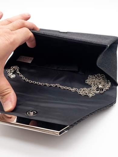 Black Glitter Ceremony Clutch Bag XX3483-NERO