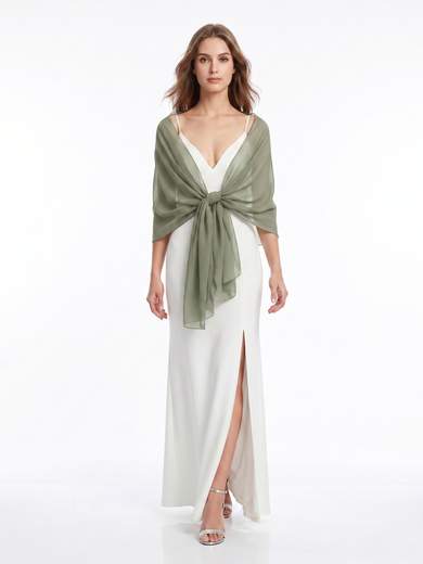 Elegant Solid Color Chiffon Ceremony Stole