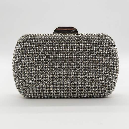 MICHELLE MOON Pochette da Cerimonia Argento con Strass V6067-ARGENTO