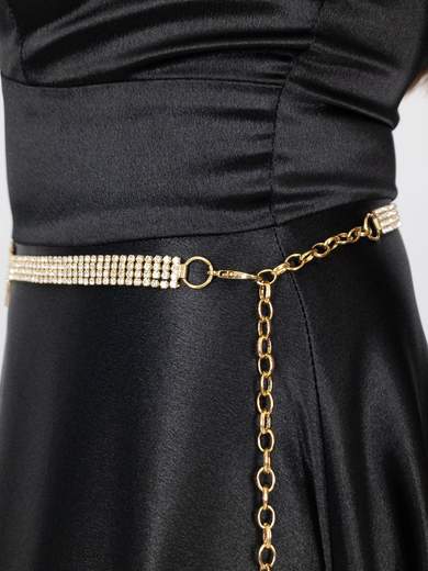 Cintura gioiello con cuore in strass regolabile - Donna