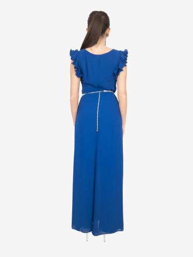 Jumpsuit Elegante Cerimonia Donna con Cintura Strass