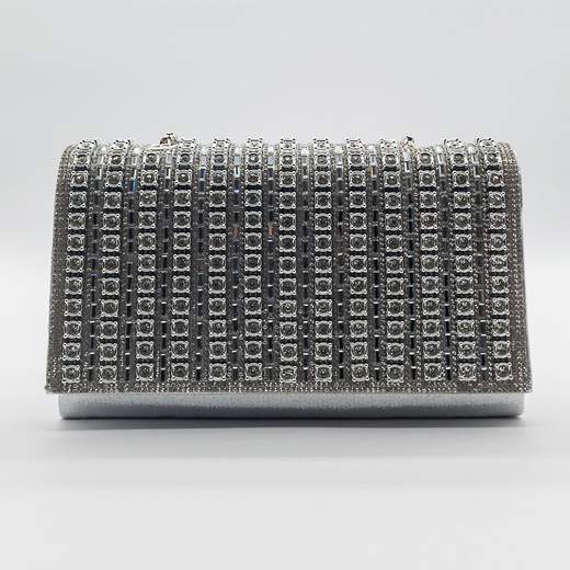 MICHELLE MOON Pochette Cerimonia Argento con Catenella HD1323-ARGENTO