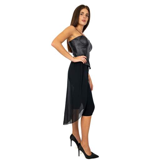 Top Ecopelle da Sera con Spalline Regolabili Elegante e Sexy
