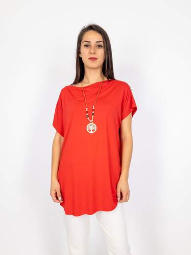 BLUE JOINT T-shirt Donna In Viscosa Basic Oversize Mezze Maniche