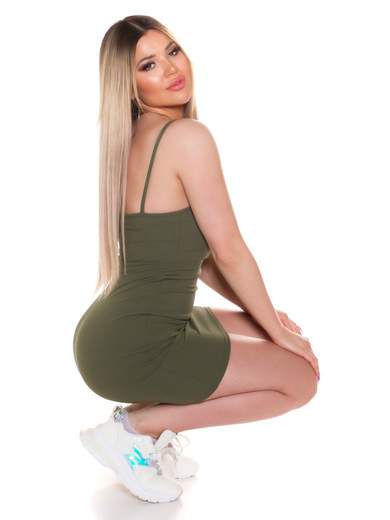 Mini abito aderente con spalline sottili – Estivo e leggero
