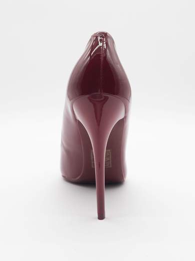 Scarpe décolleté rubino lucide con tacco stiletto