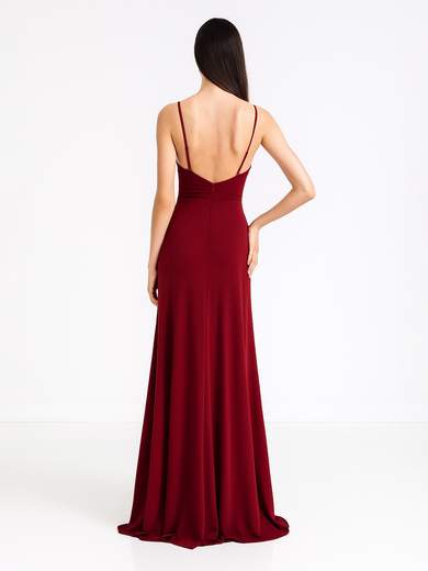 STRABELLO CERIMONIA Abito lungo da cerimonia con corpetto incrociato e spacco laterale 5017HC