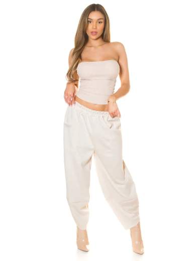 Pantaloni sexy a vita alta Koucla con vestibilità ampia
