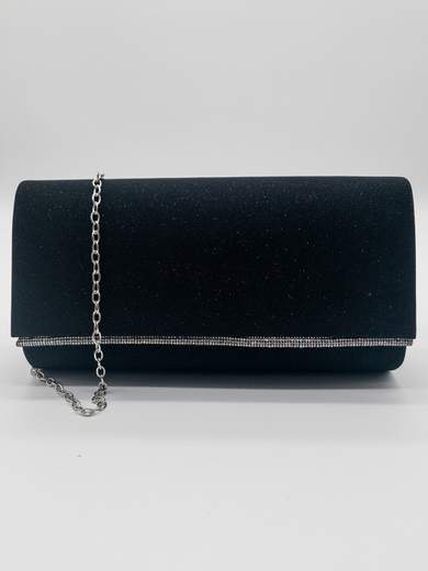 Pochette Elegante Nera Glitterata con Chiusura Magnetica
